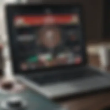 User Interface of Online Gambling Sites User interface of a popular online gambling site