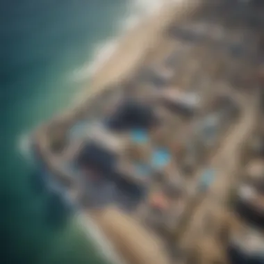 Aerial View of Offshore Casino Resort A stunning aerial view of an offshore casino resort