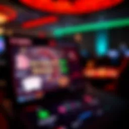 A vibrant depiction of an online casino interface showcasing no deposit bonuses