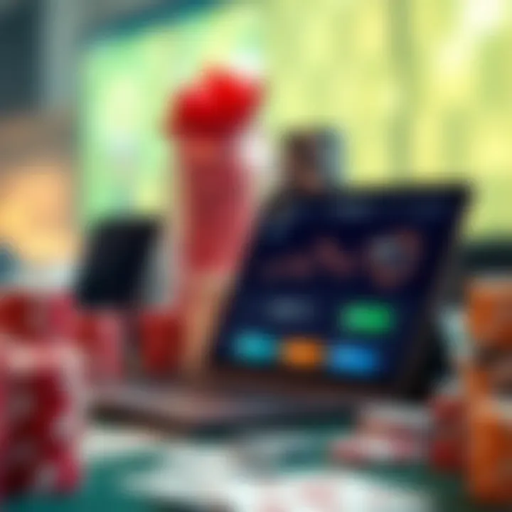 A visual representation of various digital payment options for online gambling.