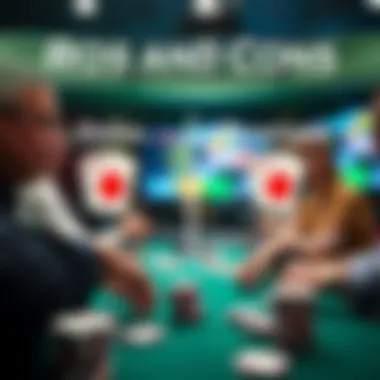 Graphical representation of advantages and disadvantages of poker programs