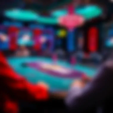 Vibrant Digital Poker Table Experience Digital poker table interface showcasing vibrant graphics