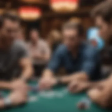 An engaging view of players participating in an online poker game