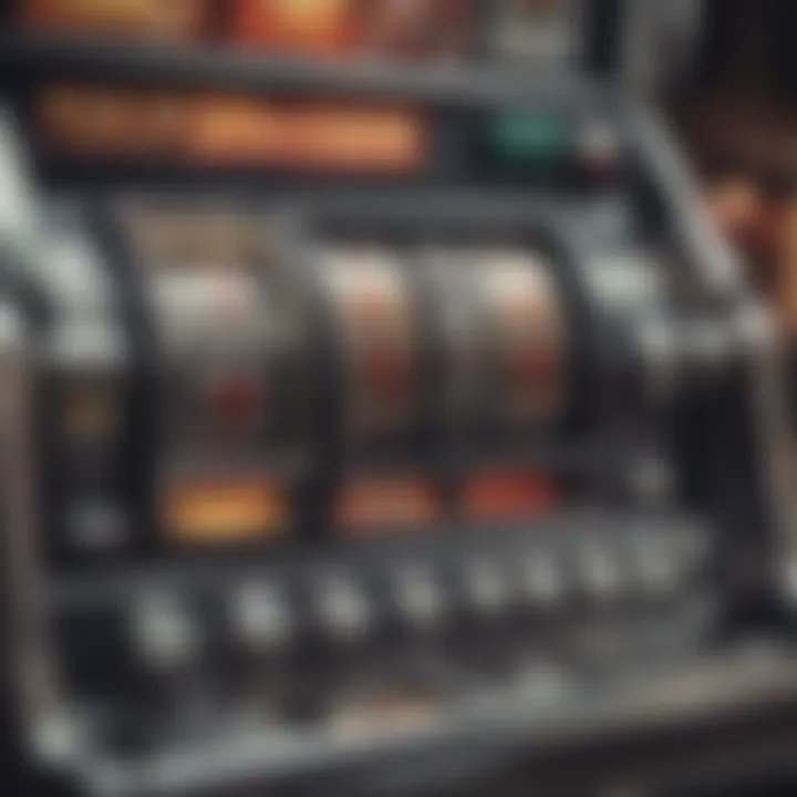 Detailed view of a PCH cash slot machine