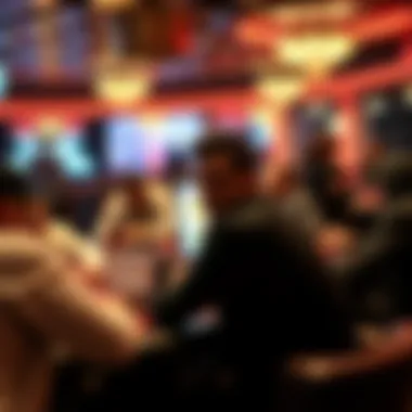 Engaged Players at a Poker Table A vibrant poker table scene with players engaged in a game