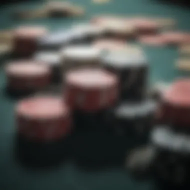 Strategic Elements: Chips and Cards Close-up of poker chips and cards