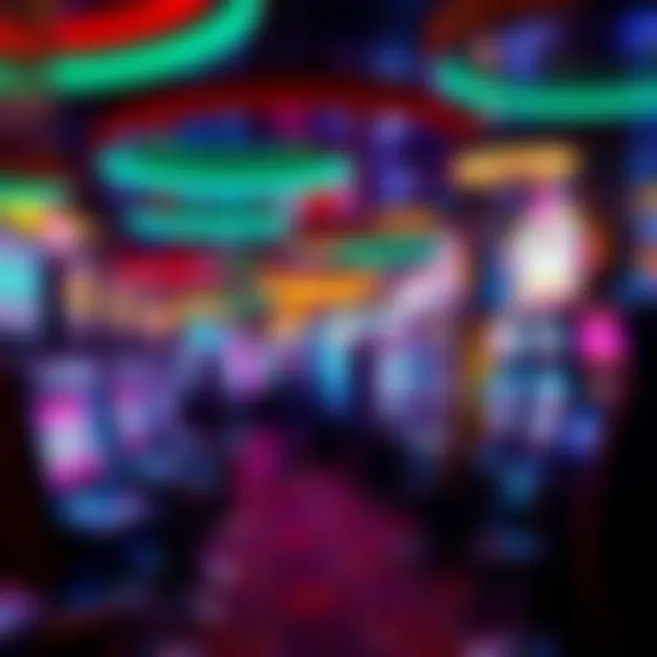 An overview of a casino floor filled with different slot machines