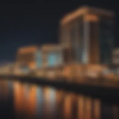 Rivers Casino Illuminated Breathtaking view of Rivers Casino at night