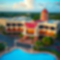 Aerial view of Seminole Casino Coconut Creek showcasing the vibrant exterior