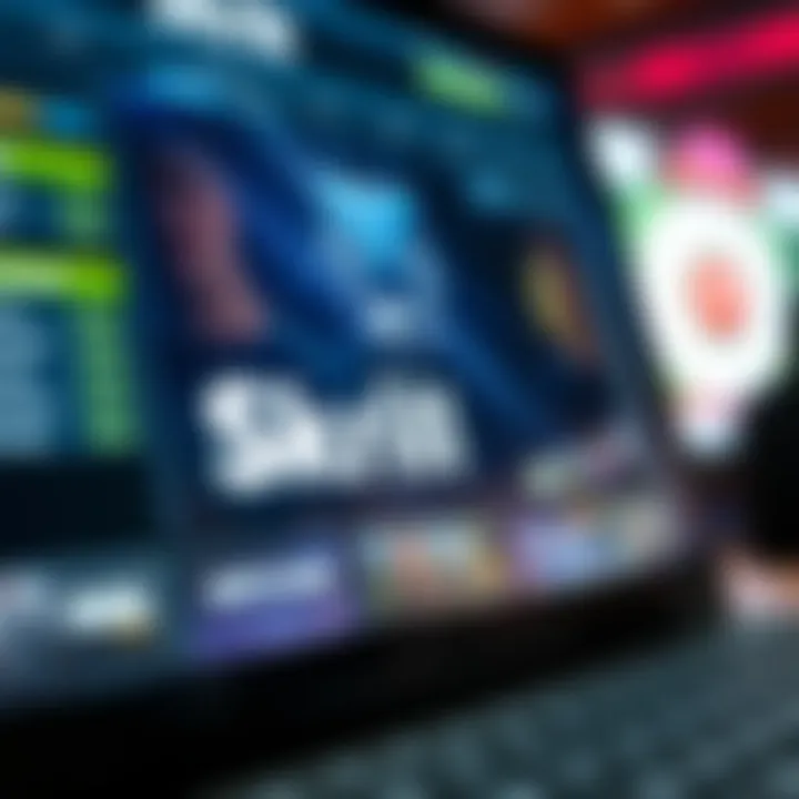 Online gaming platform with Skrill payment option highlighted