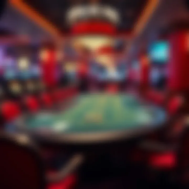 Strategic Spanish 21 Table in Las Vegas A strategic view of a Spanish 21 table in a Las Vegas casino