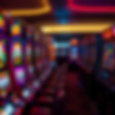 Exciting Slot Machine Array An array of vibrant slot machines attracting players