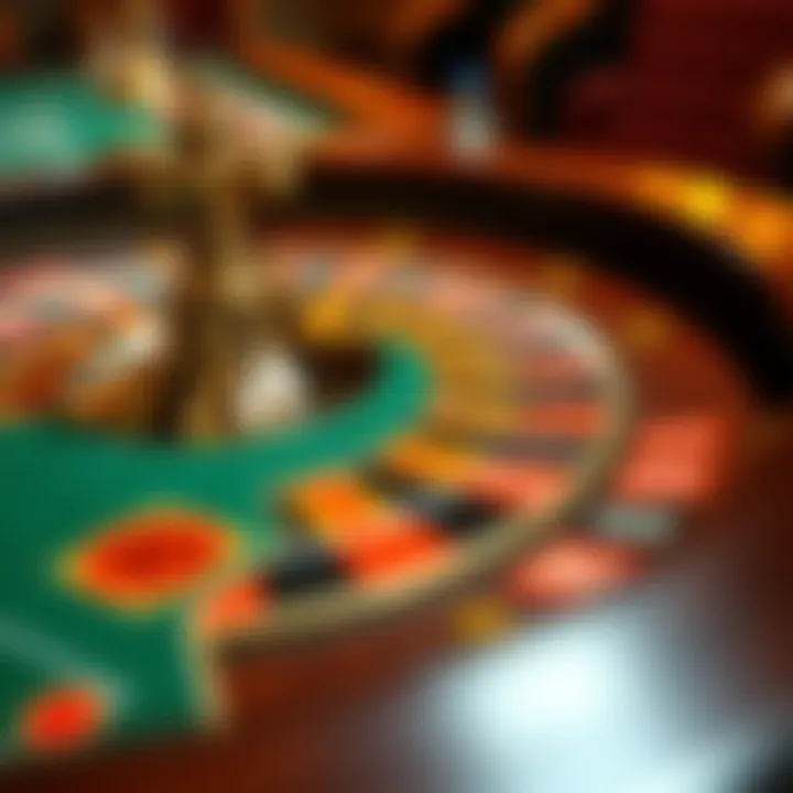 Detailed Look at Roulette Table Layout Close-up of a roulette table layout