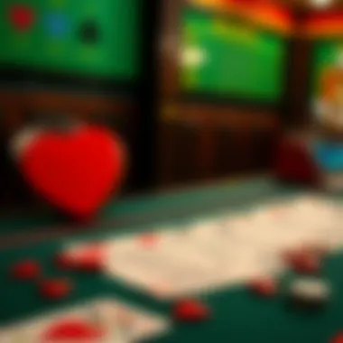 Rules of Hearts A detailed overview of the rules of Hearts displayed on a table.