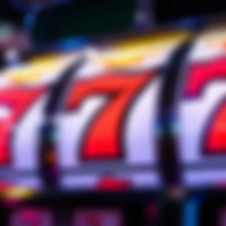 Close-up of the unique symbols used in the Super Seven slot game