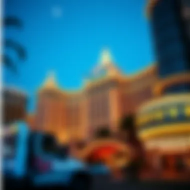 Stunning architectural design of a famous Las Vegas hotel