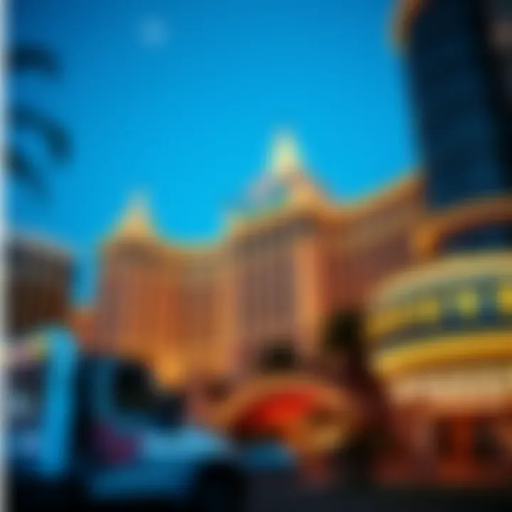 Stunning architectural design of a famous Las Vegas hotel