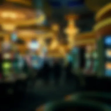 Luxurious gaming floor bustling with activity