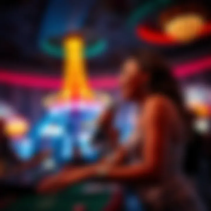 Exciting live entertainment performance in a casino