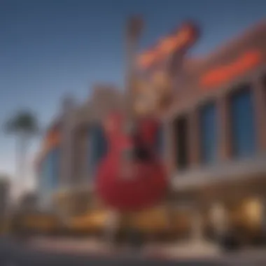 Stunning Exterior of Hard Rock Casino Exterior view of the Hard Rock Casino showcasing its iconic guitar-shaped hotel.