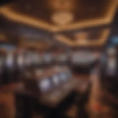 Vibrant Interior Gaming Experience Interior gaming area filled with slot machines and gaming tables.