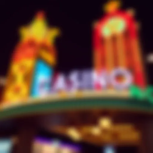 Illuminating Casino Signage Glowing casino sign illuminating the night