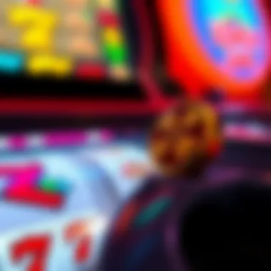 Symbols of luck and fortune on a colorful slot machine