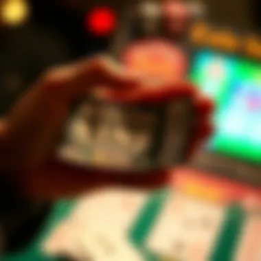 The Thrill of Winning on Scratch-Off Tickets Close-up of a hand revealing a winning scratch-off ticket