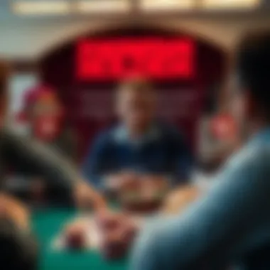 A diagram illustrating the psychological factors influencing poker decisions