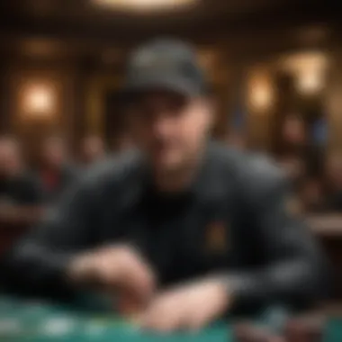 A Moment of Strategy in Poker Phil Hellmuth in a strategic poker moment