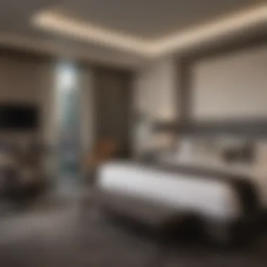 Chic Accommodations in the LINQ Hotel Luxurious guest room at the LINQ Hotel