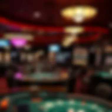 A variety of gaming tables showcasing different games