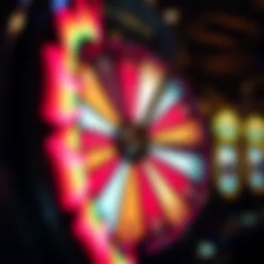 Vibrant Wheel of Fortune machine display