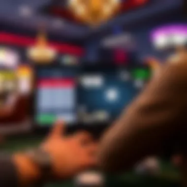 Online Poker Interface Screenshot of an online poker platform interface