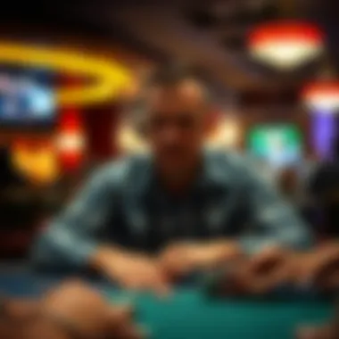 Player in Action Player focused on the game at a poker table