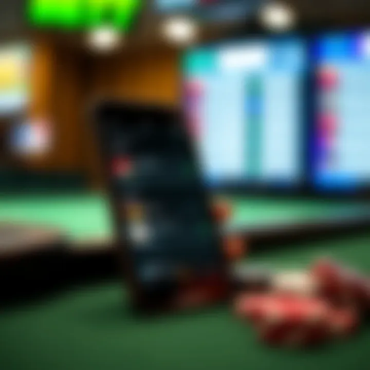 Smartphone displaying live betting features on FanDuel