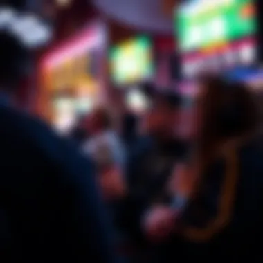 Group of fans watching a game in the sportsbook, immersed in the experience