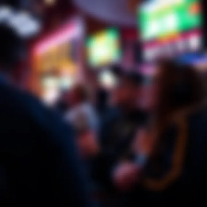 Group of fans watching a game in the sportsbook, immersed in the experience