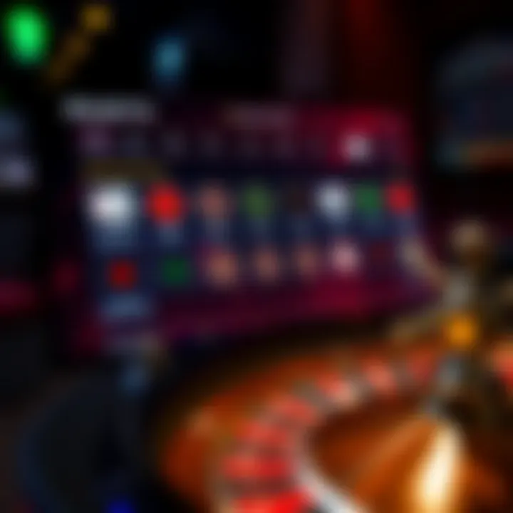 The interface of an online roulette platform displaying various game options for practice. Online roulette platform interface