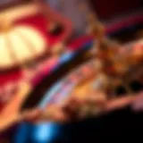 Roulette wheel with chips