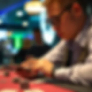 Analyzing Gameplay Statistics for Enhanced Performance A user analyzing their blackjack gameplay statistics on a mobile app
