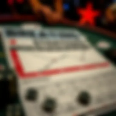 Strategic layout of a betting strategy chart