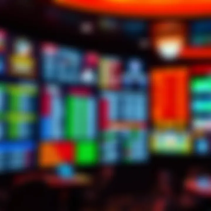 Vibrant depiction of various sports markets available