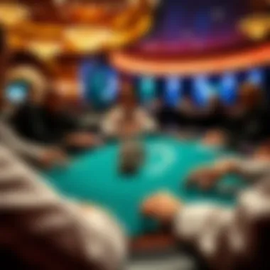 An engaging scene of a poker table in action