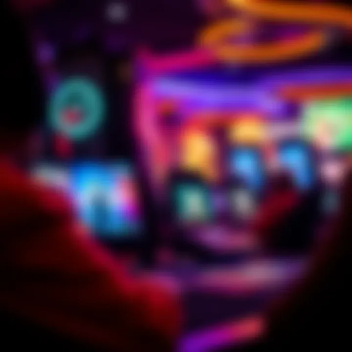 Vibrant online gaming interface with high stakes