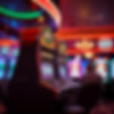 The Thrill of High Stake Slots Luxurious high stake slot machine in a vibrant casino setting