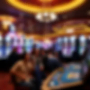 Thrilling Gaming Experience at Hollywood Casino Luxurious gaming floor filled with slot machines and table games