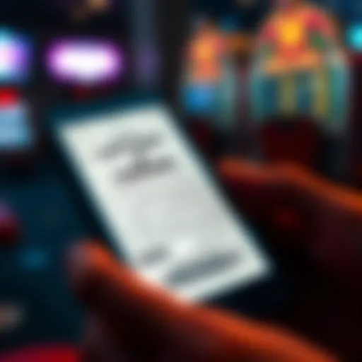 Digital lottery ticket on a smartphone screen