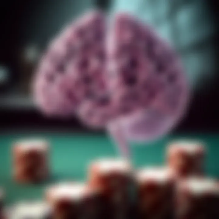 Intricate brain graphic representing psychological aspects of poker
