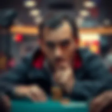 Contemplative Player Strategy Depth of thought illustrated by a player contemplating moves